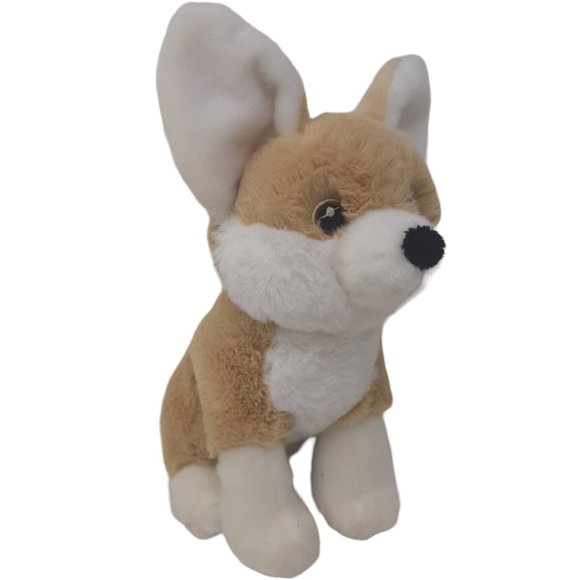Aurora Fennec Fox Eco‎ Nation Zoo Tan White Stuffed Animal Plush Toy 8" - Picture 3 of 6